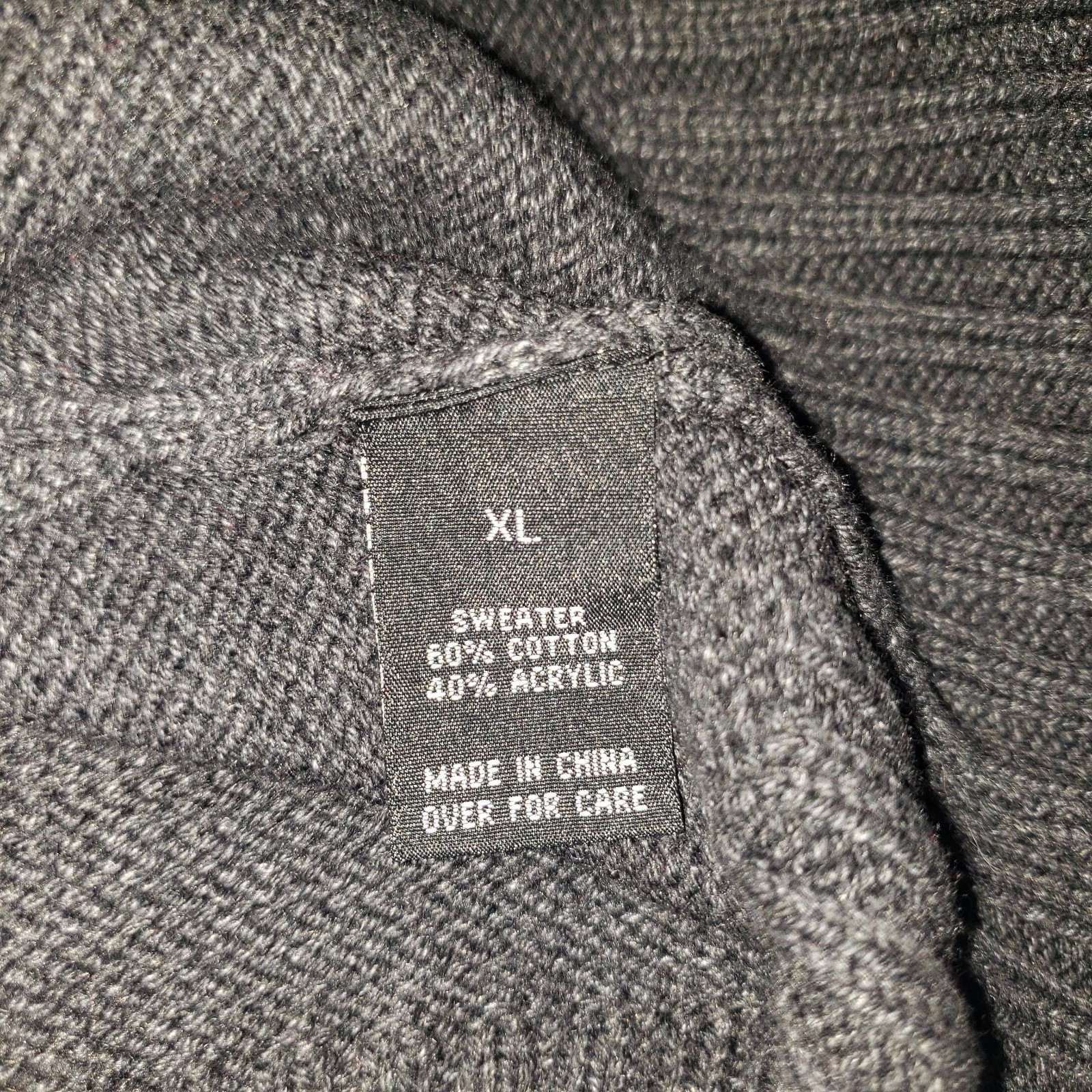 Ab Studio Dark Charcoal Gray Button Cowl Neck Turtleneck Sweater Size Xl New — image 7 of 8